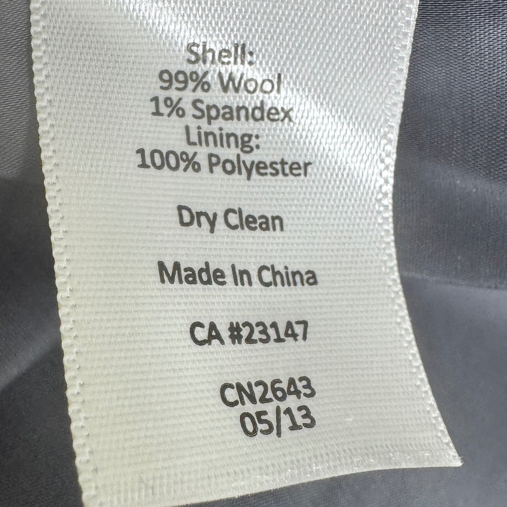 Talbots Womens Wool Sheath Dress Gray Ruffle Neck Sleeveless 12 Career Office - Picture 5 of 13